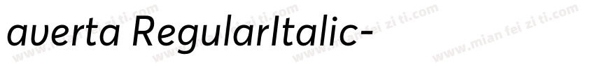 averta RegularItalic字体转换